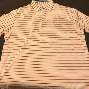Rhoback Red and White stripe Polo XL